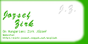 jozsef zirk business card